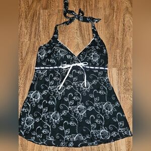 Elegant Black Floral Women's Top